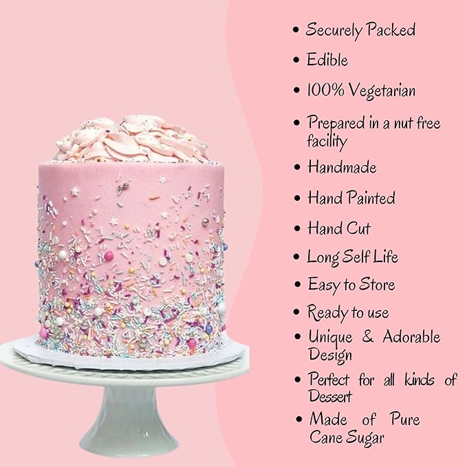 Confect-Rose Gold Edible Cake Sprinkles Mix – Pearl Dragees, Silver & Copper Jimmies, Bronze Sparkling Sugar – White, Rose Gold, Silver Glam Sprinkle Set for Cake Decorating, Baking & Cupcakes- Vegan, Gluten-Free, Nut-Free, Soy-Free, Dairy-Free, Palm O...