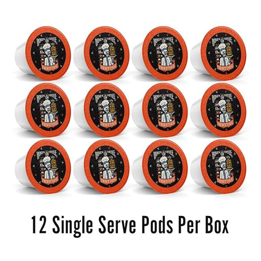 Bones Coffee Company Flavored Coffee Bones Cups French Toast | 12ct Single-Serve Coffee Pods Compatible With 1.0 & 2.0 Keurig Coffee Maker | Sweet Buttery Flavor Aroma