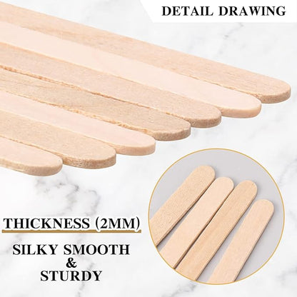 Amyhill 1000 Pcs Individually Wrapped Wooden Coffee Stirrers, Disposable Coffee Stir Sticks Round End Sticks Bulk Wood Stirrers for Cocktail Hot Drinks Restaurant Bar Home Office (5.5 Inch)