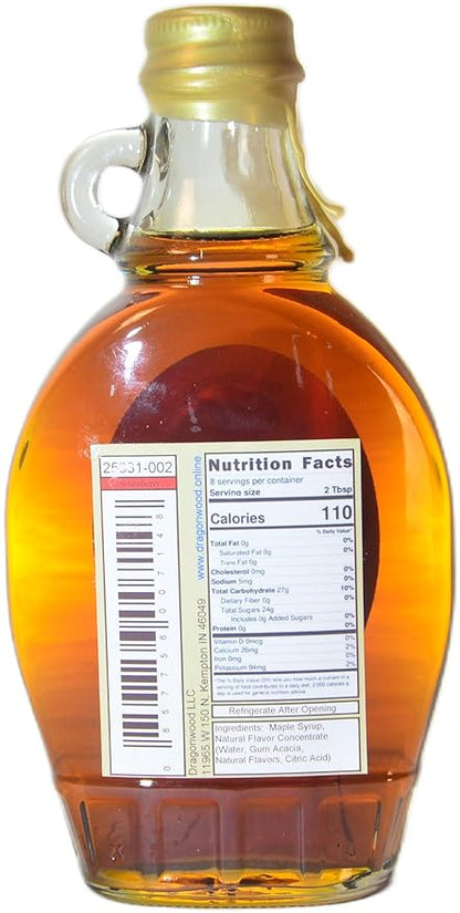 Dragonwood Flavored Maple Syrup (8 Fluid Ounces, Strawberry)