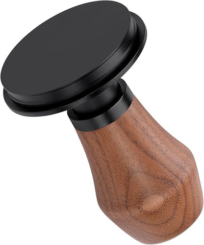 Normcore 53.3mm Coffee Tamper V4.1 with Click Sound Feedback, Fits Breville Sage 54mm Espresso Machines Portafilter, Spring Loaded Tamper with Flat Base, Genuine American Walnut Handle