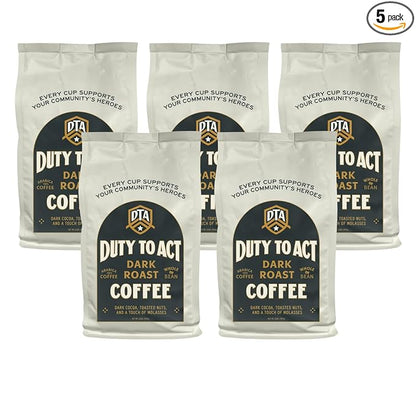 Duty to Act Dark Roast Whole Coffee Beans, 2 lbs (Pack of 5)