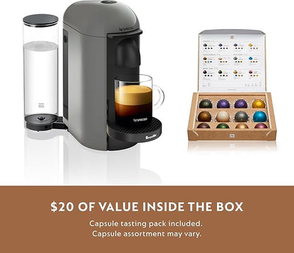 Breville Nespresso VertuoPlus Coffee and Espresso Machine by Breville,8 ounce,Grey