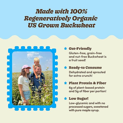 Clusterbucks Superfood Clusters – Grain-Free, Keto-Friendly Granola with Regeneratively Grown Sprouted Buckwheat– Gluten-Free, Low-Carb, Organic Healthy Snack (6 Ounce (Pack of 3), Blueberry Crisp)