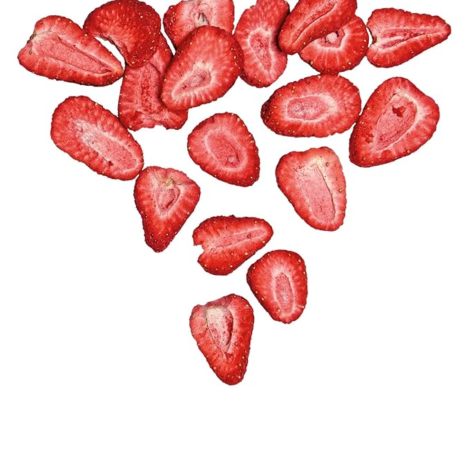 Pol’s Freeze Fresh - 12 Pack Sliced Freeze-Dried Strawberries (0.53 Oz Each), No Sugar, Non-GMO, Kosher, Vegan, Gluten-Free, Single-Serve Packs