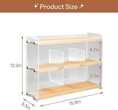 Coffee Mug Holder Wooden Cup Station Organizer 3-Tier Cup Holder for Coffee Bar Mug Display Rack for Countertop Mug Holder Shelf for Home Kitchen Pine Wood