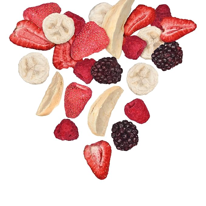 Pol’s Freeze Fresh - 6 Pack Freeze-Dried Fruit Mix – 2x Strawberry, 2x Apple, 1x Strawberry-Banana, 1x Berry Mix (1 Oz Each), No Sugar, Non-GMO, Kosher, Vegan, Gluten-Free
