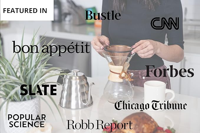 Barista Warrior Compatible for Chemex & Hario V60 Pour Over Coffee Filters - Reusable Stainless Steel - Best Coffee Maker and Bar Accessories (Silver)