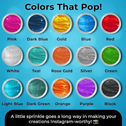 Bulk (20g) Blue Luster Dust Edible Glitter for Cocktails | Premium Edible Blue Luster Dust for Cake Decorations - Edible Glitter for Drinks Cupcakes Cookies Cakes Food Paint
