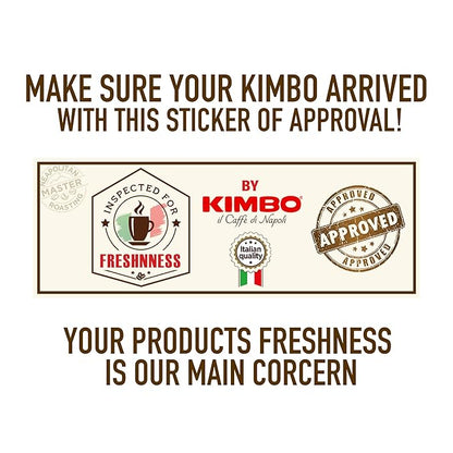 Kimbo Barista Espresso Napoli | Premium Selection | 10/13 Intensity | Whole Bean Coffee | Dark Roast | 2.2 Lbs (1kg) bag