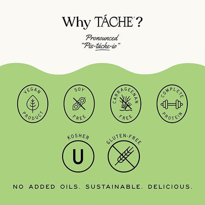 Táche Unsweetened Barista Pistachio Milk, Plant-Based Pistachio Creamer for Coffee and Lattes, Frothy, Vegan Pistachio Cream with No Added Oil, Dairy-Free Milk Alternative, (32oz, 6-Pack)