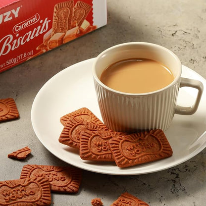 WZY Gourmet Caramelized Biscuit Biscotti Cookies Vegan Non-GMO Project Verified 17.6 OZ (500g) Perfect Crunch for Coffee Tea Snacking & Desserts Crunchy Buttery & Delicious (17.6 OZ (500g))