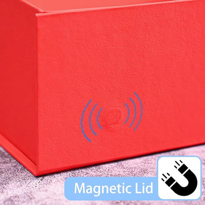 LIFELUM Christmas Boxes 2 Pack 13.85 x 8.35 x 4.45 inch Large Gift Boxes with Magnetic Lids for Presents Red Gift Boxes Valentine's Gift Box Contains Card, Ribbon, Shredded Paper Filler