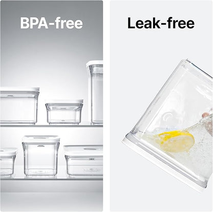 Premium Airtight Food Storage Containers, 4L(4.10qt) Smart One-Click Seal Lid, Patented Double Silicone Lining, 100% Leak Proof, BPA-FREE (Large Container 4.0)