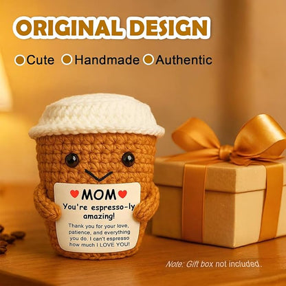 I Love You Mom Gifts From Daughter Son, Mother Day Birthday Thank You Gift for Mom, Mama Positive Animals Espresso
