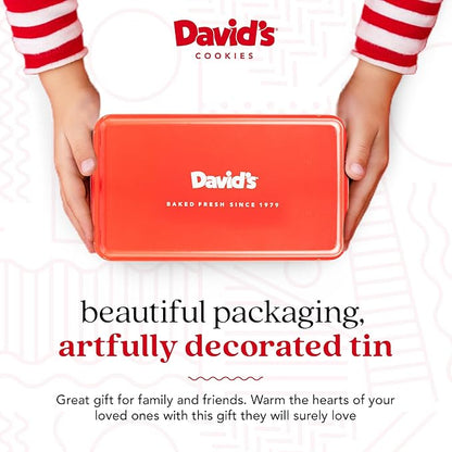 David's Cookies Freshly Baked Cookies Assortment - Delicious Handmade Soft Variety - Exquisite Gourmet Gift for Friends & Family on Special Occasions - Chocolate Chunk, Peanut Butter Chip, Double Chocolate Chunk & Oatmeal Raisin Flavors 8 Count