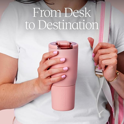 BrüMate Nav 25oz 100% Leak Proof Insulated Travel Tumbler with Magnetic BevLock™ Lid - Double Wall Cup-Holder Friendly Stainless Steel Mug (Limoncello)