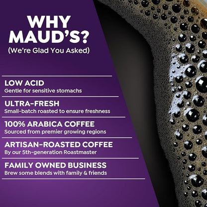 Maud's Half Caff Coffee Pods, 200 ct, Medium Roast Coffee in Recyclable Single Serve Pods – 100% Arabica Coffee, Compatible with Keurig K Cups Maker