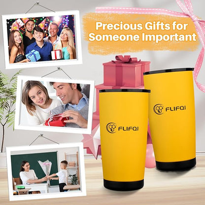 Ideal Gift for Women 20oz Tumbler with Lid & Straw Double Wall Vacuum Insulated Travel Coffee Mug Stainless Steel Tumbler Thank You Gift Birthday & Friendship Present for Mom Friends Sister Coworkers
