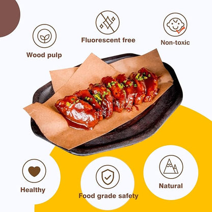 Katbite 200Pcs 18x26 inches Parchment Paper Sheets, Heavy Duty Unbleached Baking Paper, Pre-cut and Oil Proof Perfect for Steaming Cooking Bread Cake & Wrapping Foods