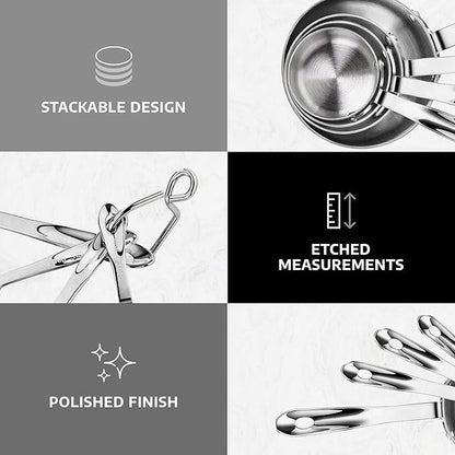 New Star Foodservice 43143 Stainless Steel 18/8 Measuring Cups
