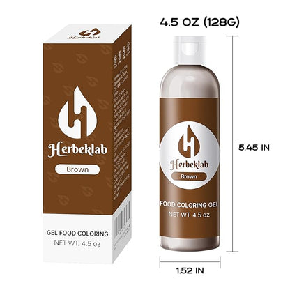 Brown Food Coloring Gel 4.5 Oz Professional Grade Brown Food Dye Concentrated Gel Food Coloring for Icing Baking Cake Decorating Cookie