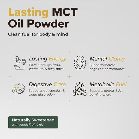 MCT Oil Powder Coffee Creamer - Stevia Free (Regular, French Vanilla)
