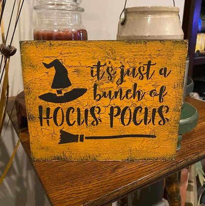 Halloween Stencils for Painting on Wood 12”x8” Large Halloween Stencil Boo Trick or Treat Bats Hocus Pocus Stencils for Door Mats Wood Sign T-Shirt Decor