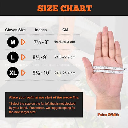 TitanFlex Heavy Duty Nitrile Gloves, 6 Mil Orange Raised Diamond Texture, Mechanic Disposable Gloves Latex Free Powder Free