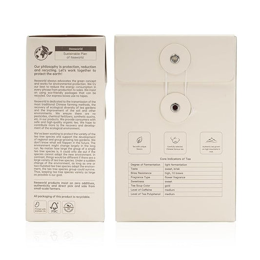 iTeaworld China Lapsang Souchong Loose Leaf Black Tea No smoky flavor smooth light floral and fruity aroma 100g Free 20 Tea Bags