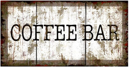 Original Vintage Design, Coffee Tin Metal Wall Art Print Poster, Thick Tinplate Wall Decoration Signs for Coffee Corner/Cafe/Kitchen