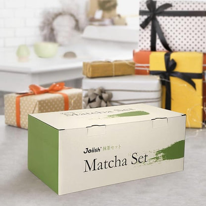 10-Pcs Matcha Kit Set, Whisk and Bowl with Spout & Measuring Spoon, Japanese Matcha Tea Making Tools, Transparent Textured Glass