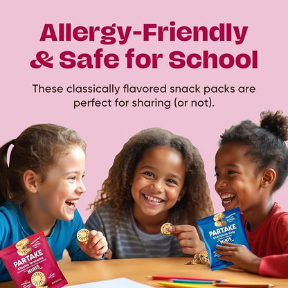 Gluten Free Partake Crunchy Chocolate Chip Cookies + Classic Graham Crackers Variety Pack - Vegan - Free From the Top 9 Allergens Including Dairy, Wheat, Soy, Eggs, & Peanuts - Non GMO - Safe School & Office Snack (20 Packs, 0.67 oz)