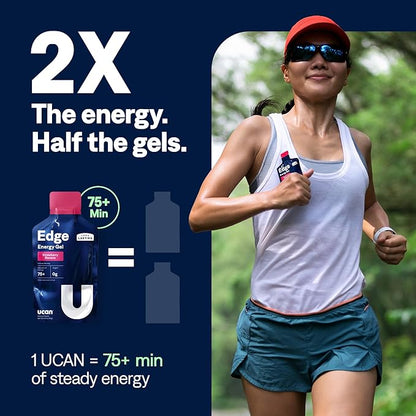 UCAN Edge Energy Gel Shots, Variety Pack (12, 2 Ounce Packets) for Running, Training, Workouts, Fitness, Cycling, Crossfit | Sugar-Free, Vegan, & Keto Friendly Energy