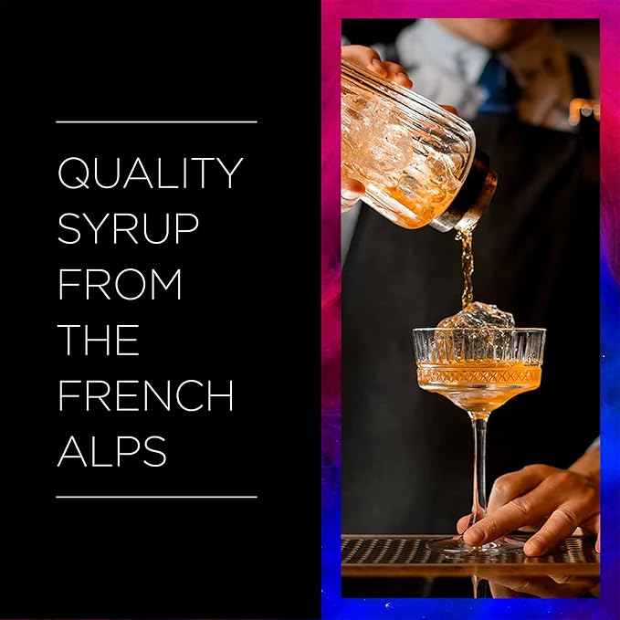 1883 Violet Syrup for Drinks, Made in France, 1 Liter Glass Bottle