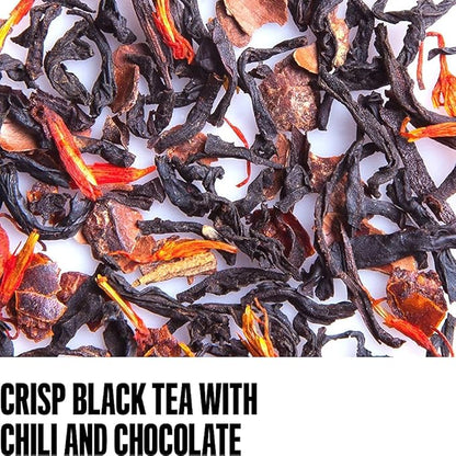 August Uncommon Painted Desert Black Tea – Spicy Blend w/Notes of Mexican Chili, Cinnamon, and Dark Cocoa – Loose Leaf Tea Caffeinated for Daily Enjoyment in a 3.5oz Tea Bag Tin Packaging (28-56 Cups)