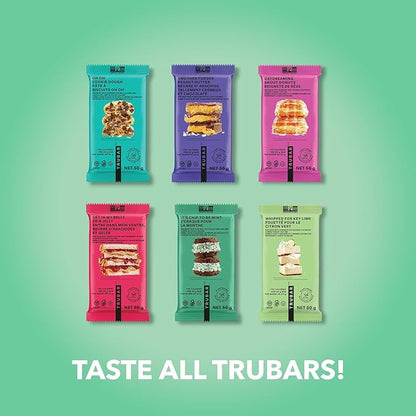 TRUBAR Vegan Protein Bars - Soy Free, Dairy Free, Gluten Free Protein Bars - No Sugar Alcohols - Non-GMO - 12g of Protein - It's Mint To Be Chip - 12 Count