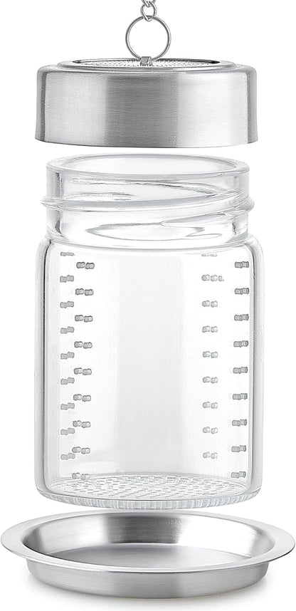 Teabloom Elegant Borosilicate Glass Loose Tea Infuser – Perfect for Whole-Leaf White, Green, Oolong, Black & Herbal Teas – Lead-Free – Small or Large Size