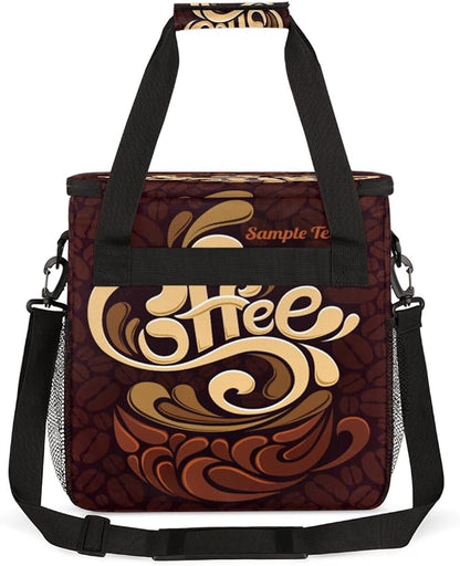 Funny Coffee Coffee Maker Carring Bag Coffee Cafe Travel Carrying Storage Tote Bag Compatible with Keurig K-Mini or K-Mini Plus Portable Single Serve Coffee Brewer Case with Pockets for K-cup Pods