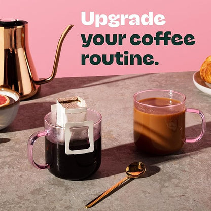 Copper Cow Premium Pour Over Single-Serve Vietnamese Coffee | Classic Black, Churro | Dark Roast | Includes 16 Coffees