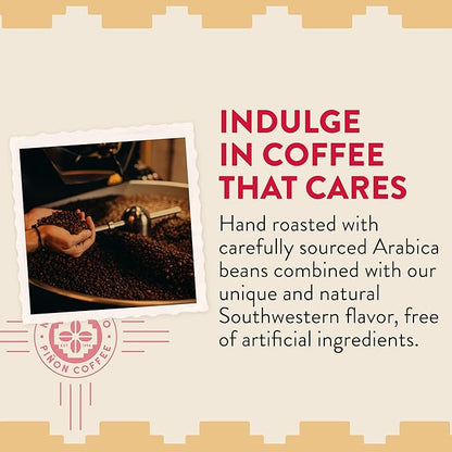 New Mexico Piñon Piñon Fudge Ground Coffee Medium Roast 100% Brazilian Arabica, Naturally Flavored Rich Chocolate & Nutty Scoop & Brew Grounds - 2 Lb Bag