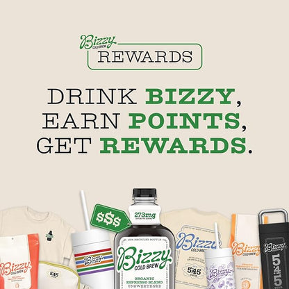 Bizzy Organic Cold Brew Coffee | Light & Bright Blend | Coarse Ground Coffee | Light Roast | Micro Sifted | Specialty Grade | 100% Arabica | 1 LB