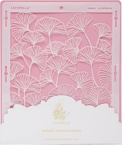 Large Cake Decorating Stencil (Ginko) Ginkgo Leaves Pattern