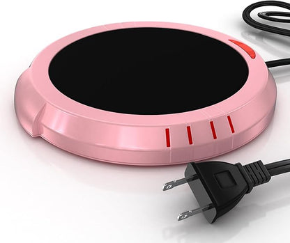 Large Candle Warmer Plate Safely Releases Scents Without a Flame - Used as Candle Jar Warmer, Coffee Warmer, Mug Warmer, Cup Warmer, Tea Warmer Desk in Your Home & Office, 1 Pack, Pink