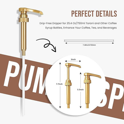 Jimoco® Syrup Pump Dispenser + Torani® Chocolate Milano Syrup, 25.4 oz - Coffee Syrup Pump & Flavoring Bundle