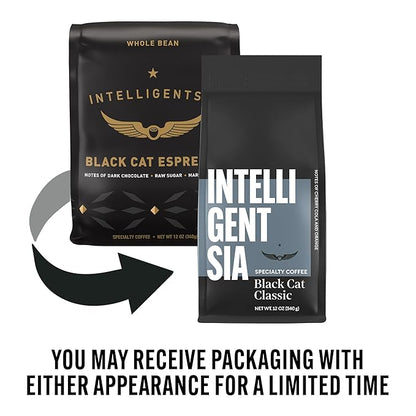 Intelligentsia Coffee, Light Roast Whole Bean Coffee - Black Cat Classic Espresso 36 Ounces (3 Bags of 12 Ounces)