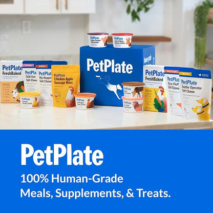 PetPlate Beef and Sweet Potato Bites, Human Grade Dog Treats, All Life Stages, Grain-Free, Organic and Real Ingredients, High Protein, Healthy Snacks (Pack of 1, 4.5 Ounce)
