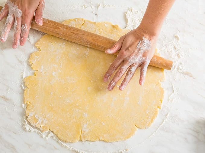 French Rolling Pin – 18 Inch Wooden Dough Roller for Baking Pizza, Pie Crust, Cookies & Pasta | Essential Kitchen Tool & Gift for Bakers, Chefs & Home Cooks