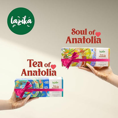 Lazika Tea Variety Pack with Lovely Presentation Box Pack of 2, Black, Green and Herbal Tea Sampler Gift Set, 10+10 Counts, Premium Collection with Pyramid Infuser Bag