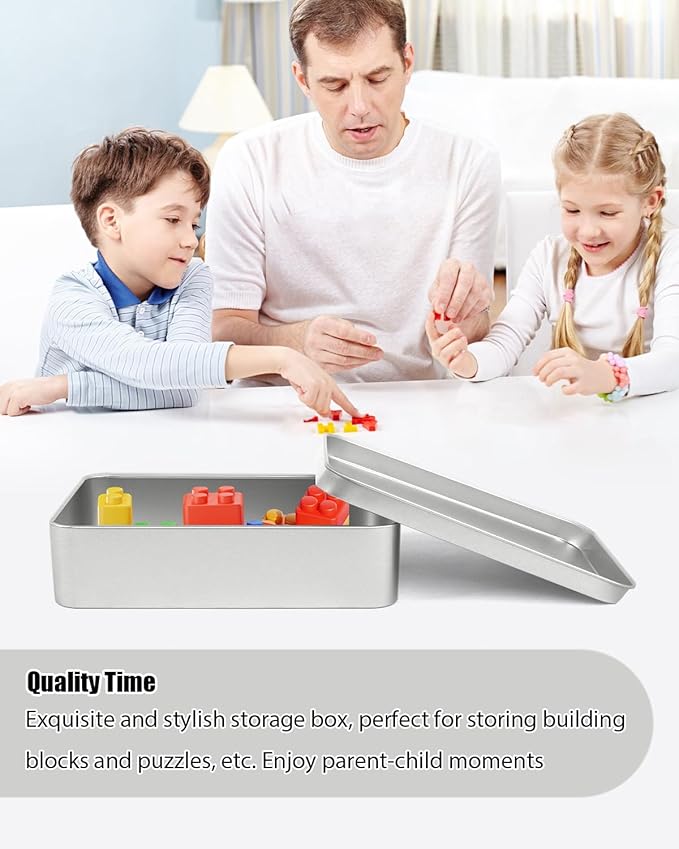 Metal Tins Box With Lid, 8 Pack Cookie Tins With Lids Tin Containers With Lids For Treats, Gifts, Favors, Candle And Crafts (4.92 x 3.54 x 1.37)
